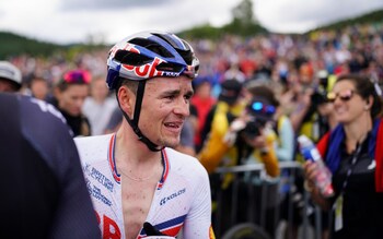Tom Pidcock during the 2023 UCI Cycling World Championships