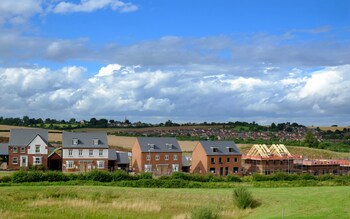 A new housing development in Grantham, in Lincolnshire