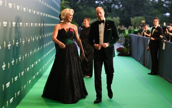 The Prince of Wales and actress Hannah Waddingham on the green carpet for the 2023 Earthshot Prize awards ceremony in Singapore