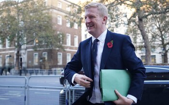 Deputy Prime Minister Oliver Dowden arriving at the Cabinet Office in Westminster