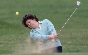Dale Reid chips out of a bunker in 1983