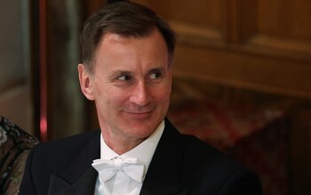 Jeremy Hunt, the Chancellor of the Exchequer, at the annual Lord Mayor's Banquet in London