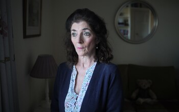 Caroline Sampson at her home in Watford, Hertfordshire, who is living with a chronic UTI and suffers with antibiotic resistant illnesses